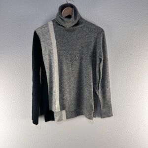 Athleta Transit Color Block Merino Wool Sweater Sz XXS